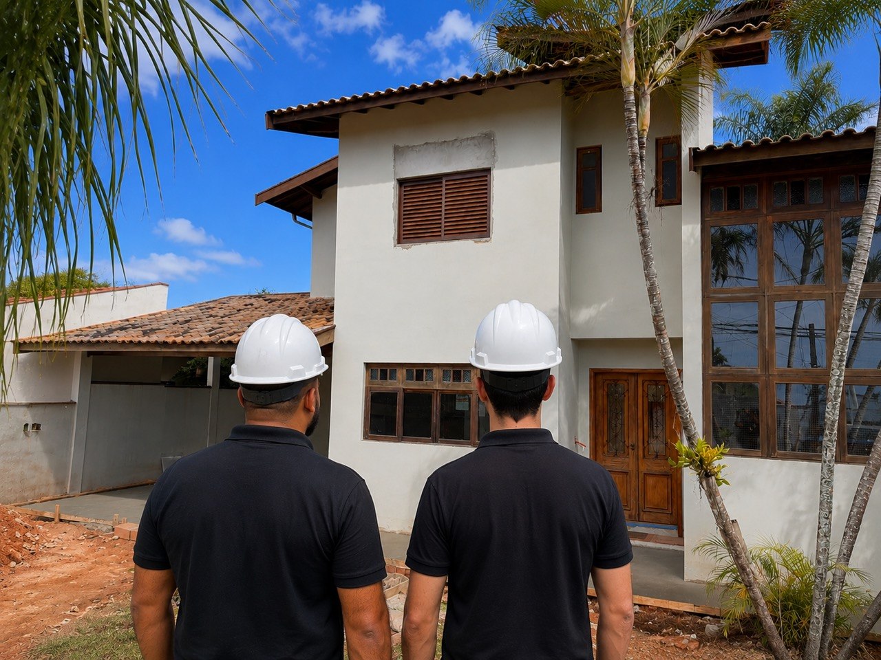 Gabriel e Rafael na obra